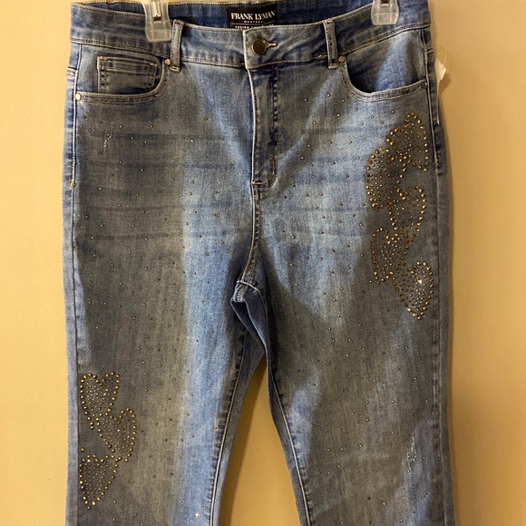 Frank Lyman jeans with sparkle gem accents - size XL - NWT - Picture 1 of 12